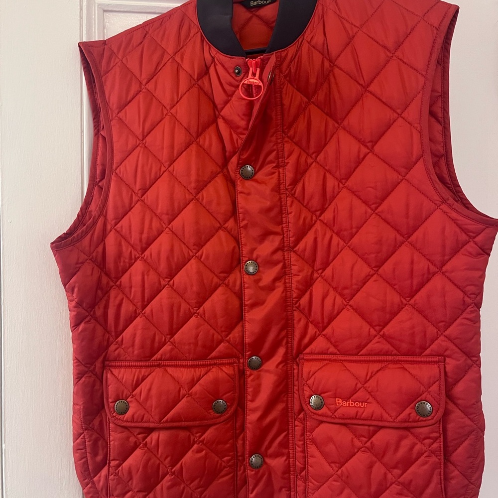 Barbour Men's Quilted Red Vest